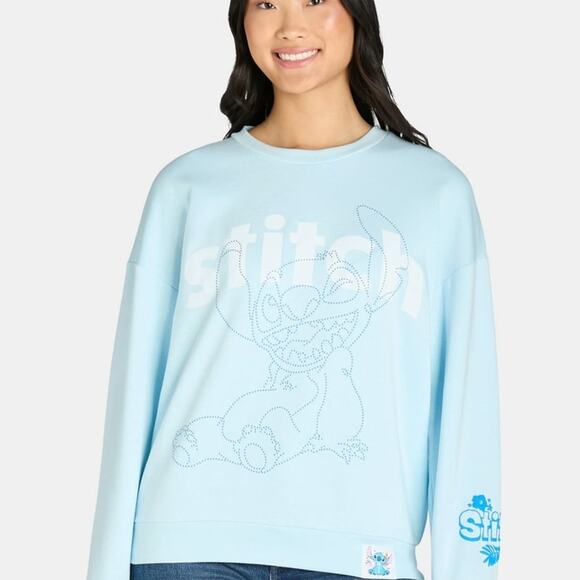 Lilo and Stitch Women’s and Women’s Plus Beaded Sweatshirt Size XS EUC - Picture 1 of 7